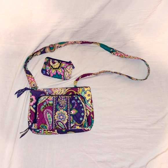 Vera Bradley quilted crossbody bag and matching coin purse - Picture 2 of 4